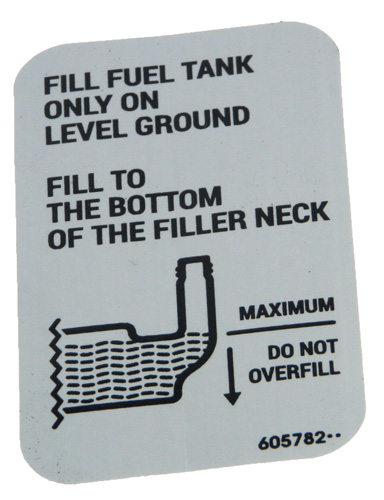 605782 – Decal, Level FUEL Blowm by Hustler