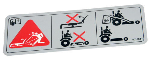 601624 – Decal, Discharge Chute by Hustler