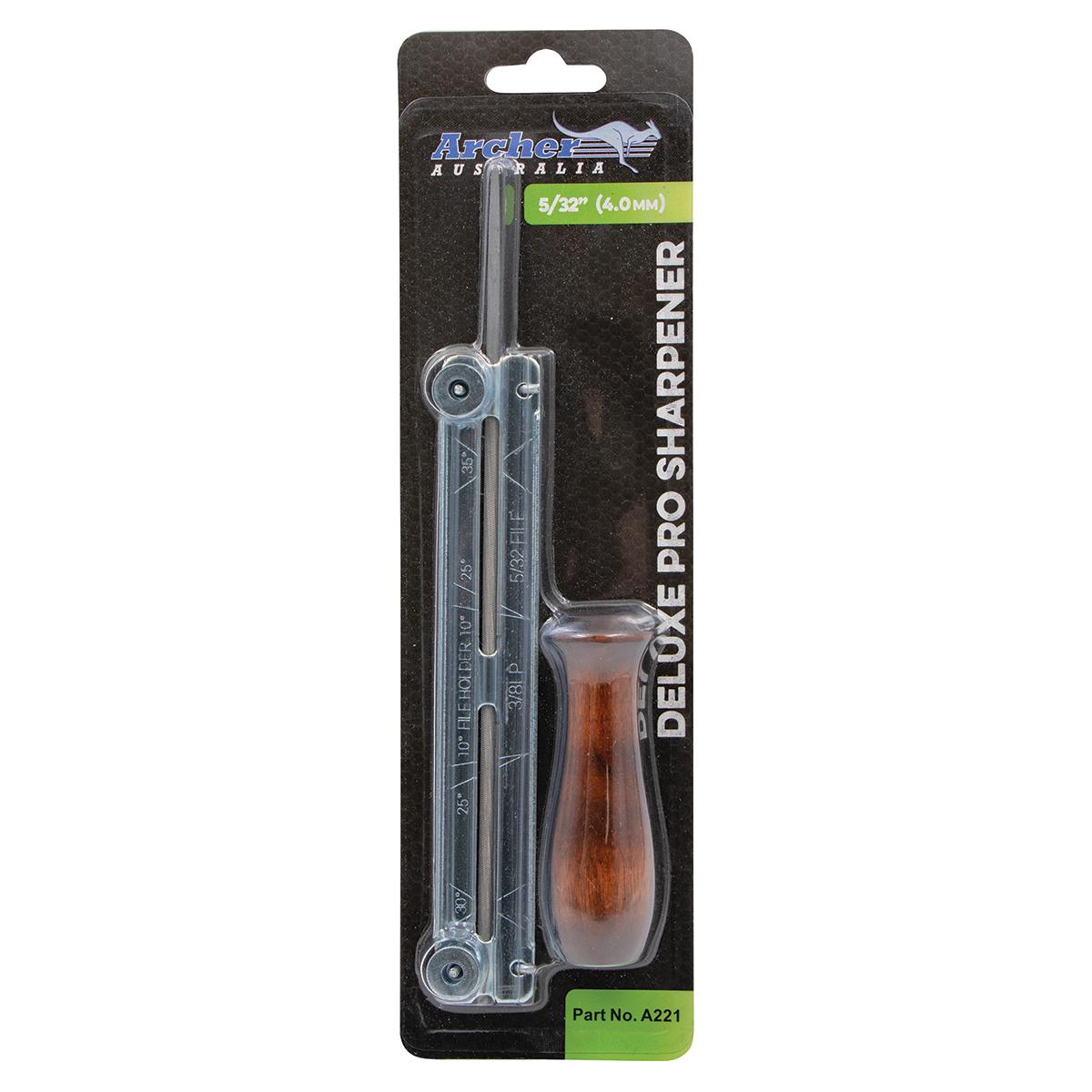 5/32'' DELUXE PRO SHARPENER - WOODEN HANDLE - A221-L by Jakmax