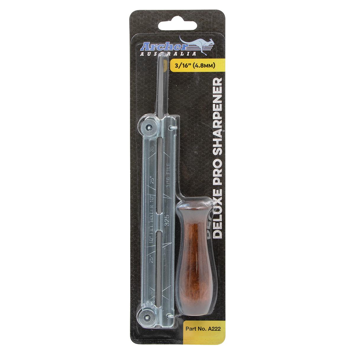 DELUXE PRO SHARPENER 3/16'' 4.8MM WOODEN HANDLE - A222-L by Jakmax