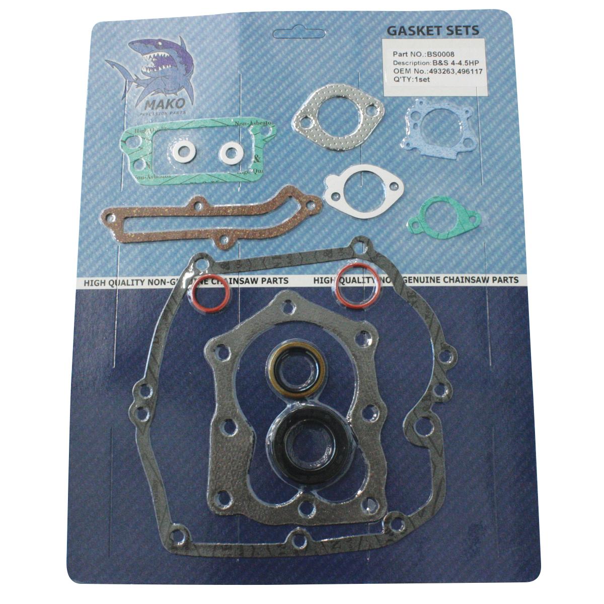 Gasket Set - Briggs - 493263, 496117 - BS0008 by Jakmax