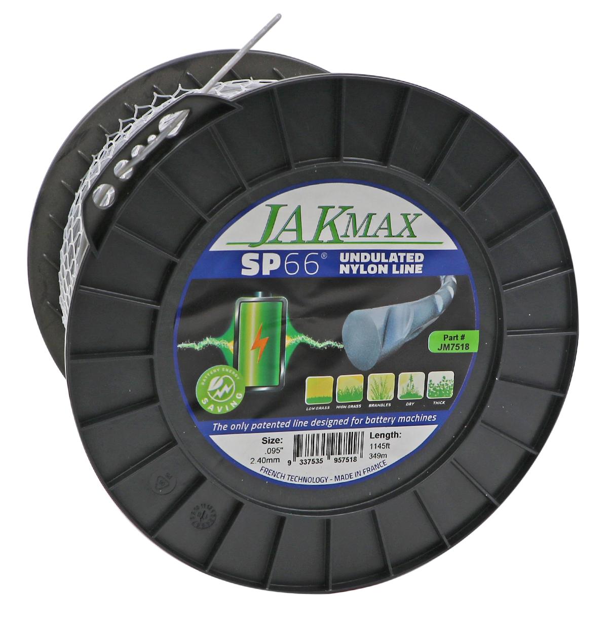 5lb Reel - .095"/2.40mm - SP66 Undulated Nylon Line - JM7518 by Jakmax