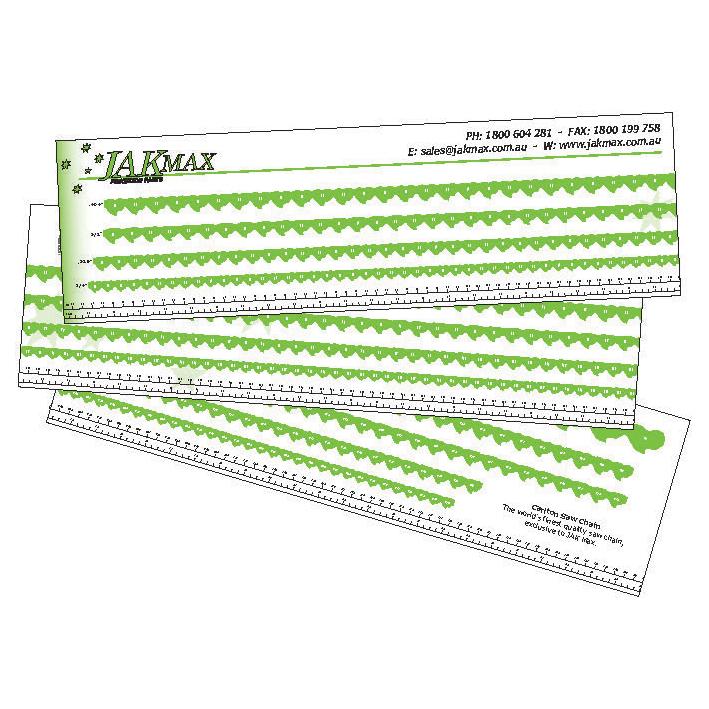 Jak Max Chain Measuring Chart Sticker - JM997 by Jakmax