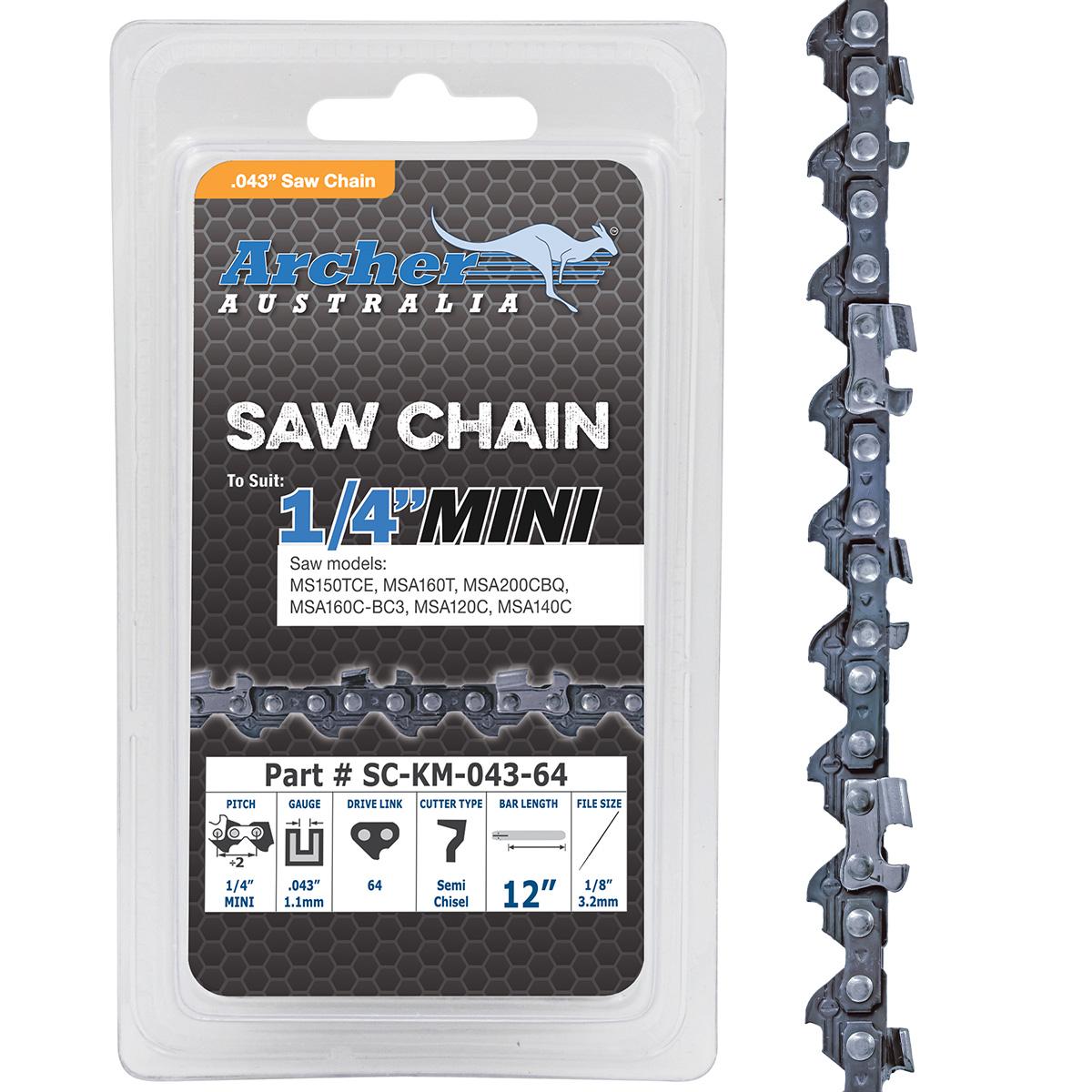 Chain Loop Semi Chisel - 1/4 Mini, .043, 56DL - KM-043-56DL by Jakmax