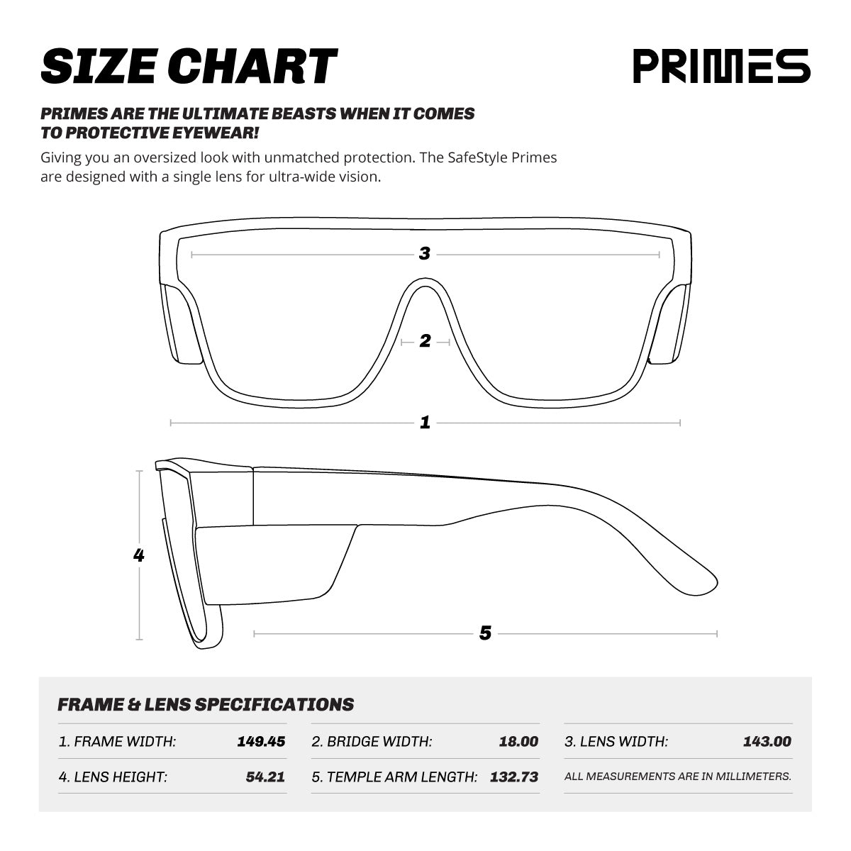 SSDPBT100 - Primes Black Frame Tinted Lens