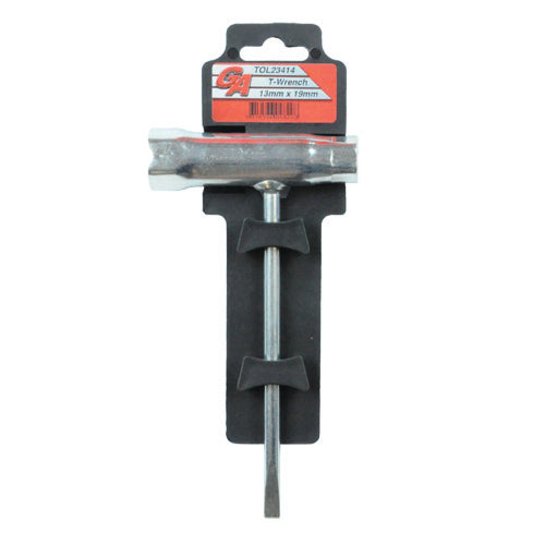 TOL23414 - Universal T Wrench Combination Spanner 19 mm x 13 mm - Packed in a Retail Display Hang Pack by GA Spares